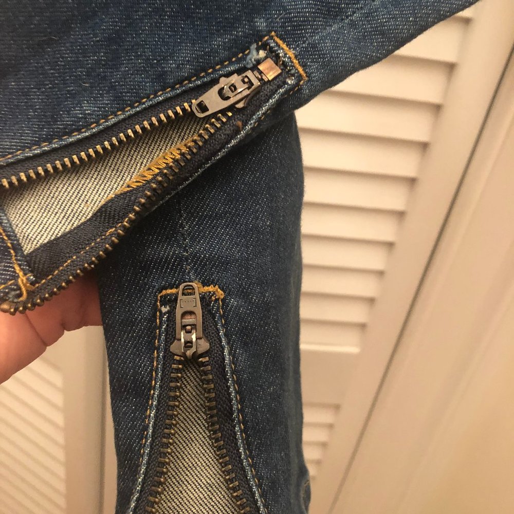 BlankNYC women skinny distressed jeans leg zip - Picture 3 of 7